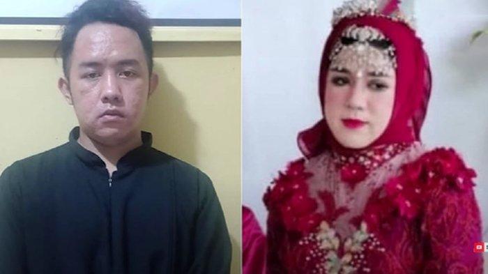 Wajah asli Erik alias Adinda Kanza (kiri) dan ketika menyamar sebagai wanita (kanan)