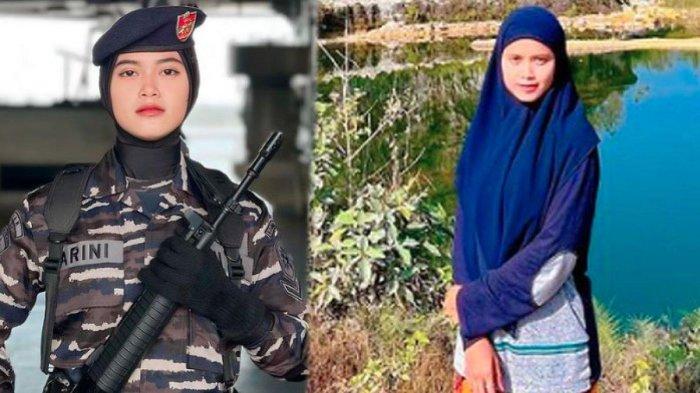 Wanita dulu anak santri kini jadi TNI. (TikTok)