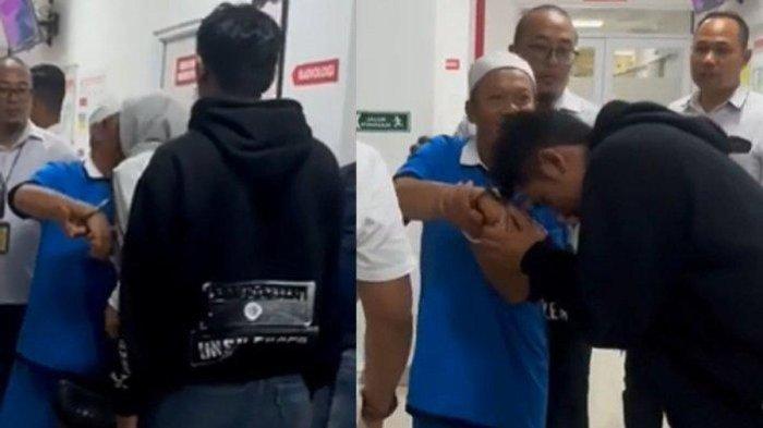 Yosef cipika-cipiki dengan istri mudanya Mimin