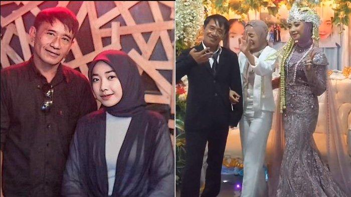 Foto prewed dan saat Silva berfoto bersama pasangan pengantin yang tak lain adalah ayah kandaung dan sahabatnya (capture TikTok @mughni_2010)