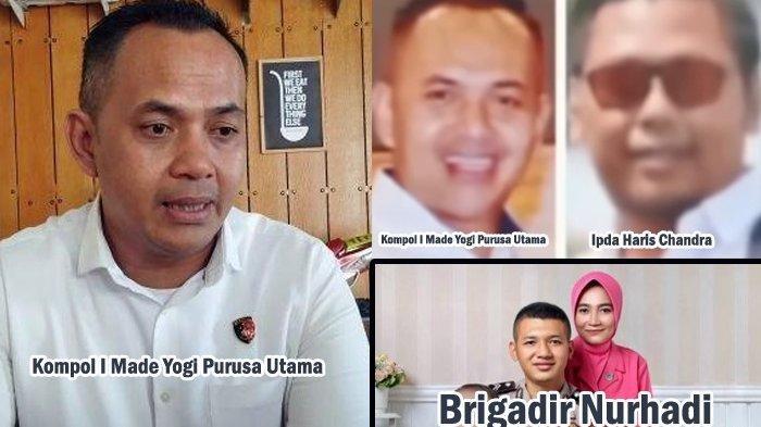  Terungkapnya fakta-fakta kematian Brigadir Nurhadi. Dalam kematian Brigadir Nurhadi ini, dua orang seniornya telah ditetapkan sebagai tersangka. Brigadir Nurhadi merupakan anggota Propam Polda NTB. Ia tewas diduga setelah dianiaya oleh dua atasannya, yakni Kompol I Made Yogi Purusa Utama (YG) dan Ipda Haris Chandra (HC). (Kolase Tangkapan Layar Youtube Tribun Pekanbaru Official/Istimewa)