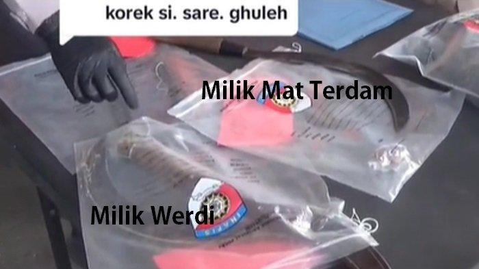 penampakan celurit milik korban carok madura (TikTok)