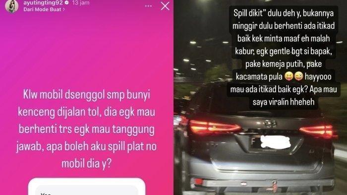  pengakuan ayu ting ting kecelakaan di tol (INSTAGRAM)
  
