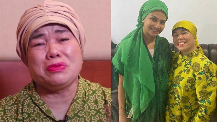 Vanessa Angel bersama mertuanya (kanan), Dewi Zuhriati menangis mengenang menantunya