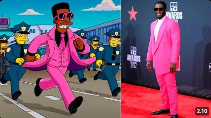 Tokoh The Simpsons yang penampilannya diduga mirip P Diddy.