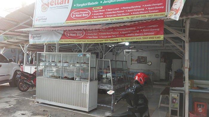 Tampak depan dari Warung Mpok Ellah, di Kecamatan Larangan, Kota Tangerang, Minggu (19/5/2024)