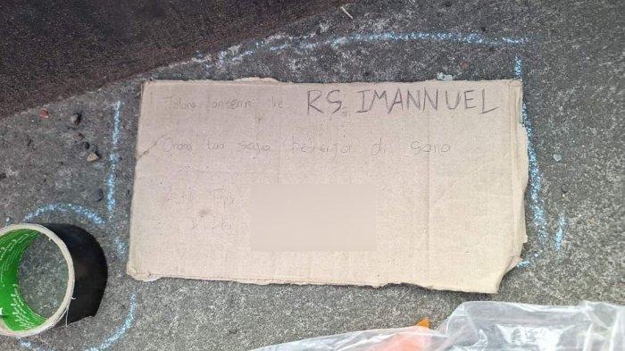 Wasiat di potongan kardus yang ditemukan di Jembatan Cimindi, Kota Cimahi, Jawa Barat.