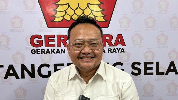 Sekjen DPC Gerindra Tangsel Yudi Budi Wibowo di kantor DPC Gerindra Tangsel, Selasa (25/6/2024).