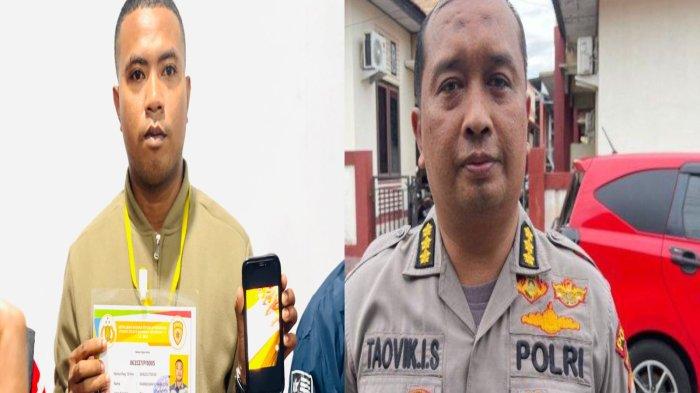 Ramadan H Khairudin, seorang Casis Bintara Kompetensi Khusus (Bakomsus) Kehumasan IT protes ke panitia daerah (panda) Polda Maluku Utara, Minggu (7/7/2024)