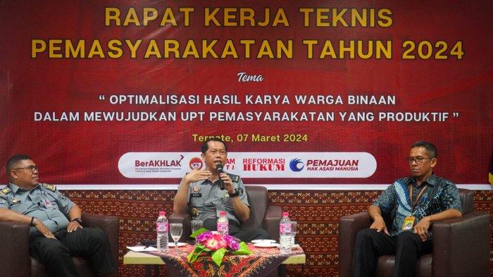 Instruktur Ahli Madya selaku Sub Koordinator Bidang Penyelenggaraan Pelatihan, Mustakim Linggi Allo menjadi pembicara. Hensah turut menjadi pembicara internal dalam sesi panel diskusi bersama seluruh kepala UPT Pemasyarakatan.