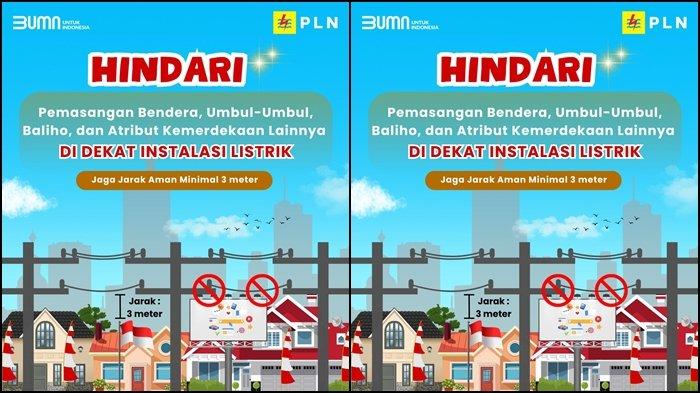 Flyer terkait imbauan jarak aman bendera dan umbul-umbul agustusan yang sudah di share ke masyarakat umum dan media sosial
