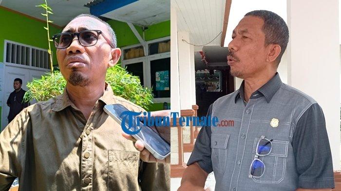 PANDANGAN: Anggota Fraksi PDI-P, DPRD Maluku Utara Kuntu Daud dan Anggota Fraksi PKB Muhajirin Bailussy