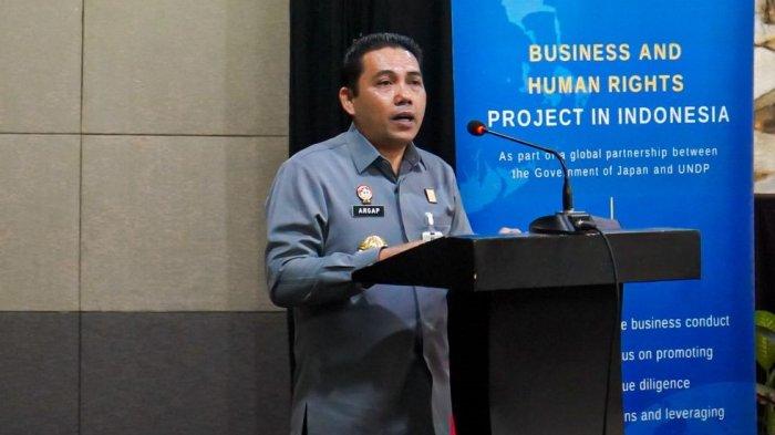 MOMENT: Giat Lokakarya Gugus Tugas Daerah Bisnis dan HAM yang dibuka oleh Kakanwil Kemenkum Malut Budi Argap Situngkir di Sahid Hotel Ternate, Senin (24/2/2025)