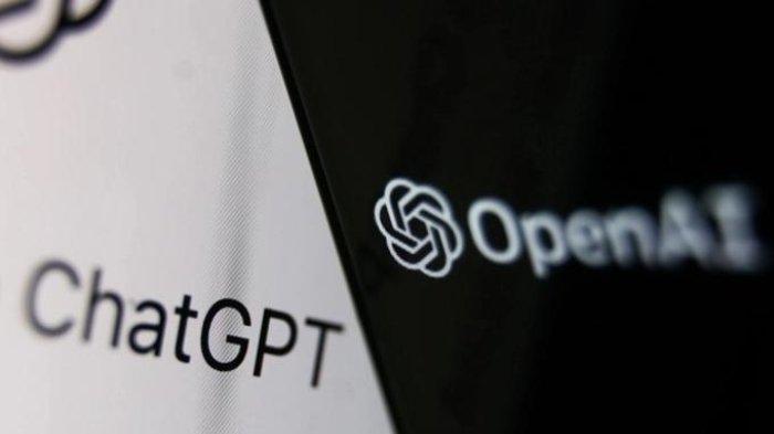 TEKNOLOGI: Ilustrasi logo OpenAI dan ChatGPT