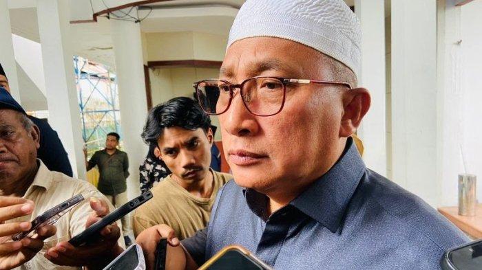 JABATAN: Wali Kota Ternate, Maluku Utara M Tauhid Soleman saat diwawancarai sejumlah awak media, Selasa (1/7/2025)