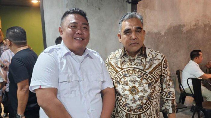 POLITIK: Ketua DPC Partai Gerindra Pulau Taliabu, Amrin Yusril Angkasa berpose dengan Sekjen DPP Partai Gerindra, Ahmad Muzani di Jakarta.