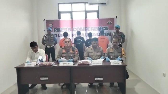 HUKUM: Polres Pulau Taliabu, Maluku Utara konferensi pers perkara tindak pidana persetubuhan anak dibawah umur, Kamis (5/6/2025)