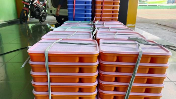 KELUHAN: Menu makanan bergizi gratis (MBG) di MTs Negeri 1 Kota Ternate, Maluku Utara, Kamis (31/7/2025)