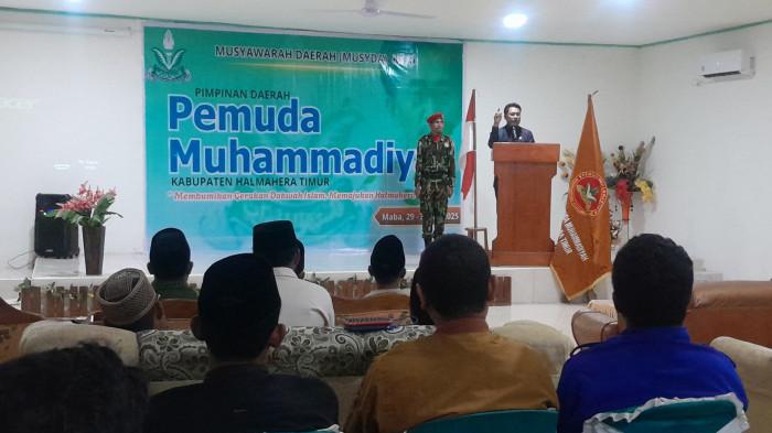 GIAT: Bupati Halmahera Timur, Maluku Utara Ubaid Yakub membuka Musda ke III Pemuda Muhammadiyah, Selasa (29/7/2025)