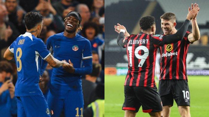 Pemain Chelsea dan pemain Bournemouth