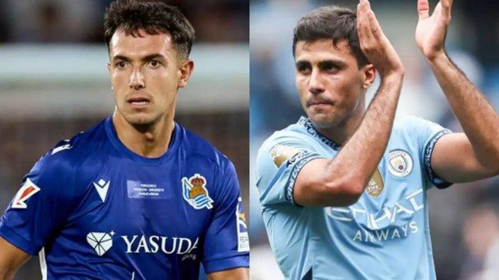 Pemain Real Sociedad, Martin Zubimendi dan pemain Manchester City, Rodri