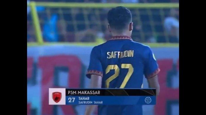 Safrudin Tahar pada laga PSM Makassar vs Persija Jakarta