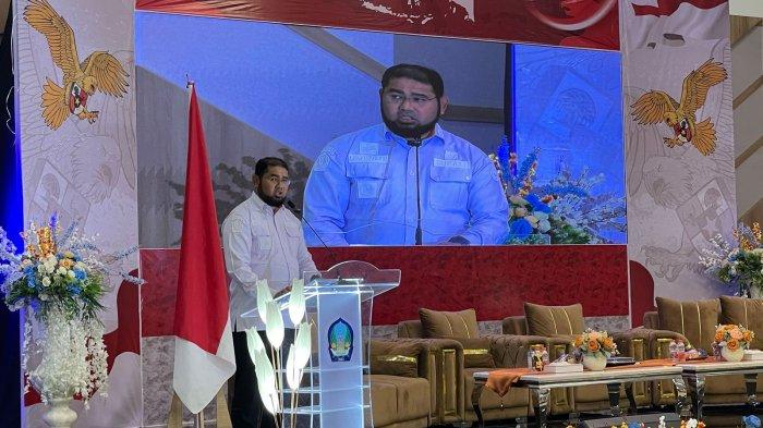 ARAHAN: Bupati Halmahera Selatan, Maluku Utara Bassam Kasuba ketika sambutan di Musrenbang RPJMD, Jumat (20/6/2025).