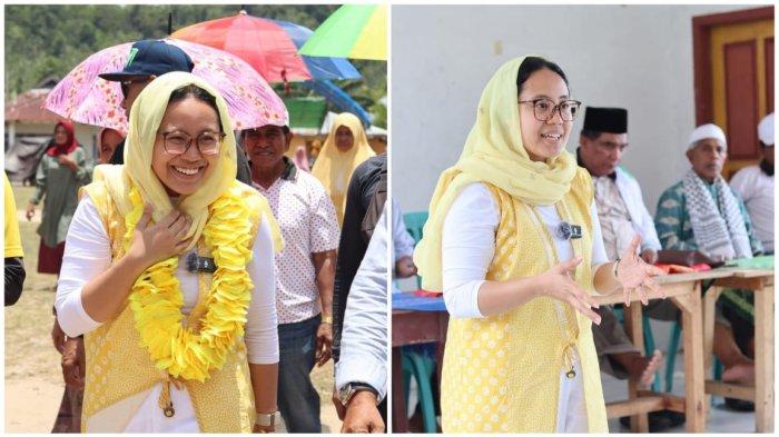 PSU - Calon Bupati Pulau Taliabu 2024, Sashabila Widya L. Mus unggul 59 suara di TPS 01 Desa Bua Mbono, Taliabu Utara, Pulau Taliabu, Maluku Utara, Sabtu (5/4/2025). 