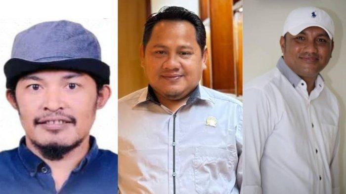 ORGANISASI: Plt Kepala DPMD Halmahera Selatan, Zaki Abdul Wahab (kanan pertama), anggota DPRD dari Fraksi PKS, Iwan Nan (tengah), dan anggota DPRD dari Perindo, Irawan Adam (kiri pertama). Ketiganya digadang-gadang nyalon sebagai Ketua DPD KNPI Halmahera Selatan, Rabu (14/5/2025).