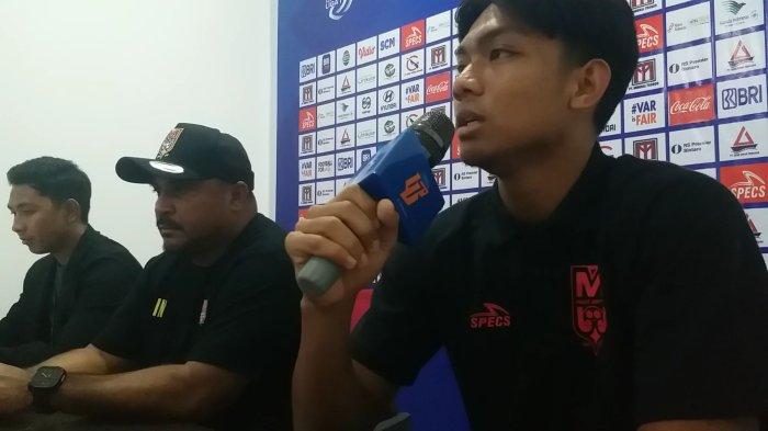 KOMPETISI: Sesi jumpa pers Malut United jelang laga melawan PSS Sleman di Stadion Gelora Kie Raha, Ternate, Minggu (23/2/2025). Coach Imran Nahumarury menargetkan poin pada laga besok, dan tak mau menganggap remah tim lawan