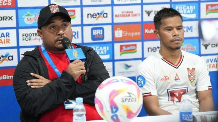 KOMPETISI: Sesi jumpa pers Malut United usai laga melawan PSIS Semarang, Minggu (22/12/2024)