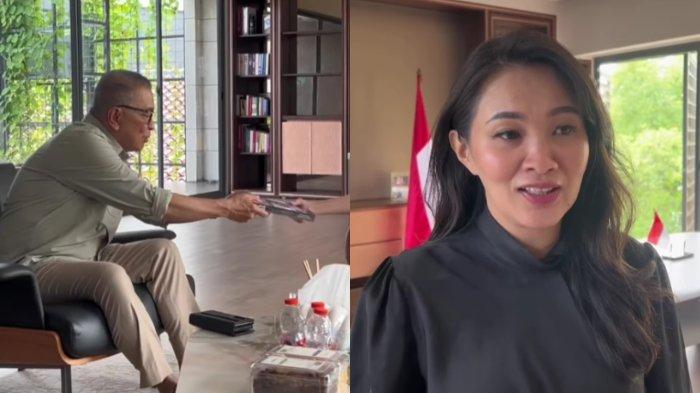 Gubernur Maluku Utara, Sherly Laos atau Sherly Tjoanda, menyempatkan diri untuk bertemu politikus sekaligus penulis, Helmy Yahya, pada Mei 2025. Gambar tangkap layar diambil dari Instagram.com/@helmiyyahya pada 14 Mei 2025.