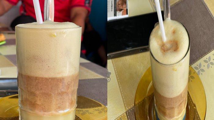 Teh telur laris milik Bunda Aura di Ternate laris, Sabtu (4/1/2025).