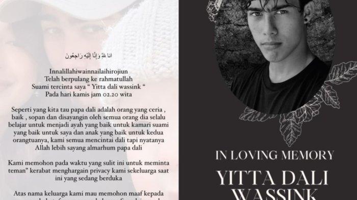 Unggahan Instagram story @jennifercoppenreal20 saat mengabarkan sang suami tercinta, Dali Wassink meninggal dunia pada Kamis (18/7/2024).