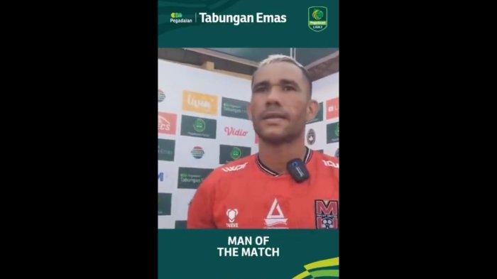 Jose Wilkson dinobatkan sebagai Man of The Match pada laga Perserang Serang vs Malut Malut United FC