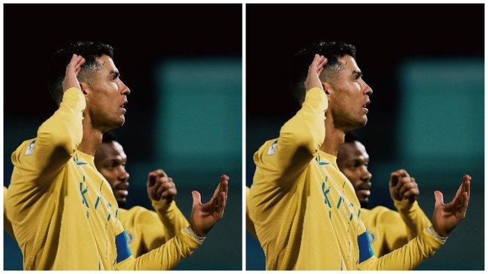 Cristiano Ronaldo memakai jersey lengan panjang dalam kemenangan 1-0 Al Nassr atas Al Feiha di Liga Champions Asia, Rabu (14/2/2024) lalu.