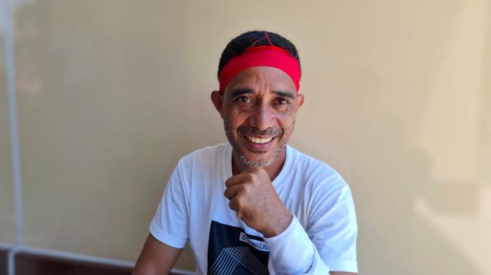 DEMO: Koordinator Presidium Rakyat Tidore, Jainudin Saleh, menegaskan bahwa isu Daerah Otonomi Baru (DOB) Sofifi sudah tidak relevan lagi bagi mereka, Rabu (23/7/2025)