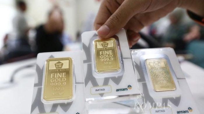 HARGA EMAS - Emas batangan Antam dari dokumen KOMPAS.com, diunduh pada Senin (20/1/2025). Berikut rincian harga emas Antam hari ini, Sabtu (1/2/2025). Harga dan buyback naik Rp 4 ribu per gram.