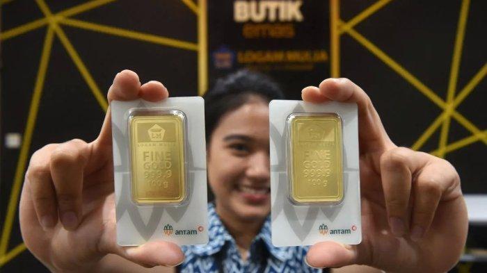 HARGA EMAS ANTAM - Foto emas batangan Antam. Diunduh dari laman KOMPAS.com, Rabu (2/7/2025). Berikut ini harga serta buyback emas Antam terbaru, Jumat (11/7/2025).
