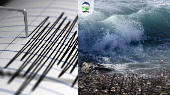 Ilustasi gempa dan tsunami