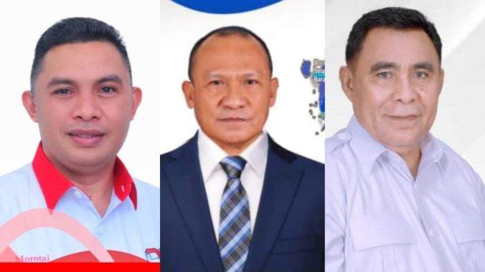 Ketiga Calon Bupati Pulau Morotai, Denny Garuda (kiri), Rusli Sibua (Tengah), dan Syamsuddin Banyo (kanan).