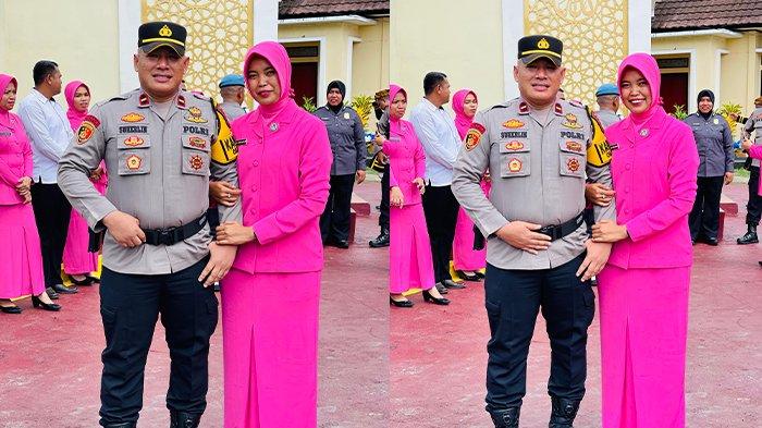 Ipda Suherlin dan istrinya, Kanit 1 Satnarkoba Polres Ternate Ipda Fatmawati Sukur.