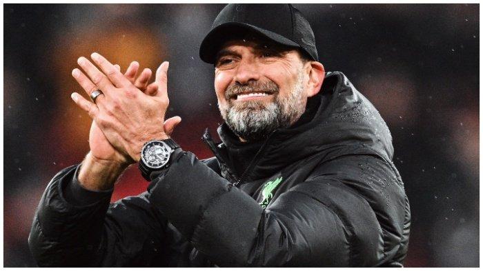 Jurgen Klopp saat Liverpool bermain imbang 1-1 dengan Man City di Anfield, Matchday 28 Liga Premier 2023-2024, pada Minggu (10/3/2024) semalam.