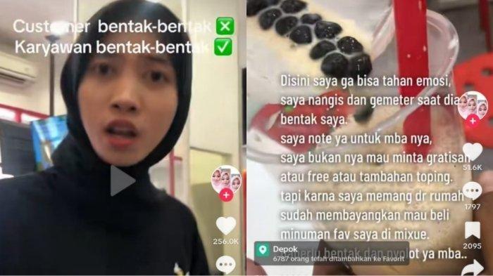 Video karyawan Mixue bentak customer hingga menangis, viral setelah diunggah akun Tiktok @nuynuyuyy, Kamis (29/6/2023).
