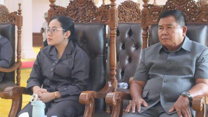 PEMBANGUNAN: Bupati dan Wakil Bupati Pulau Taliabu, Maluku Utara Sashabilla Mus dan La Ode Yasir saat hadiri paripurna DPRD baru-baru ini