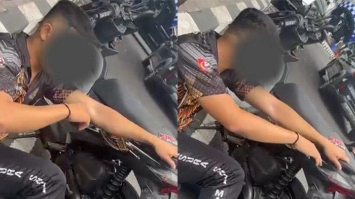 VIRAL- Kolase tangkapan talayar dari video viral Polisi di Kota Ternate, Maluku Utara dijemput anggota Provos, diduga karena jarang bertugas.