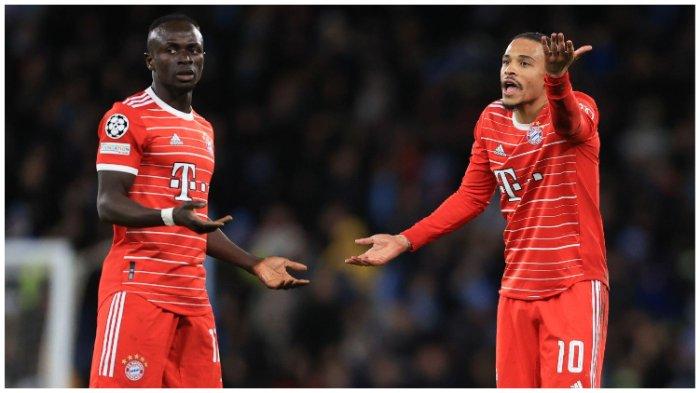 Foto Sadio Mane dan Leroy Sane sempat berdebat di lapangan saat Bayern Munich melawan Manchester City di Etihad Stadium dalam babak perempat final Liga Champions, Rabu (12/4/2023) dini hari WIB