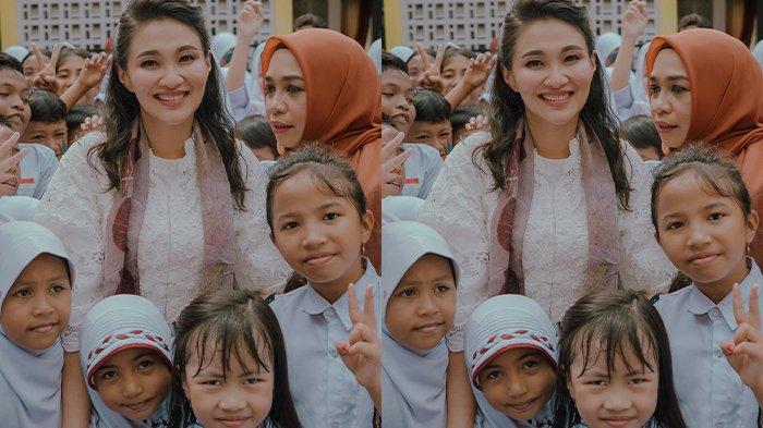 HARI KARTINI - Kolase dari foto Gubernur Maluku Utara Sherly Laos bersama beberapa siswi SD Negeri 4 Kota Ternate. Foto diunduh dari instagram @s_tjo, Selasa (22/4/2025). Sherly Laos dan tim beri sosialisasi pencegahan kekerasan dan pelecehan seksual di sekolah, sebagai peringatan Hari Kartini, Senin (21/4/2025).