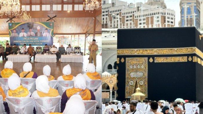 IBADAH HAJI - Calon jemaah haji asal Ternate, Maluku Utara. Sebanya 265 CJH bakal diberangkatkan melalui embarkasi Makassar, Sulawesi Selatan.