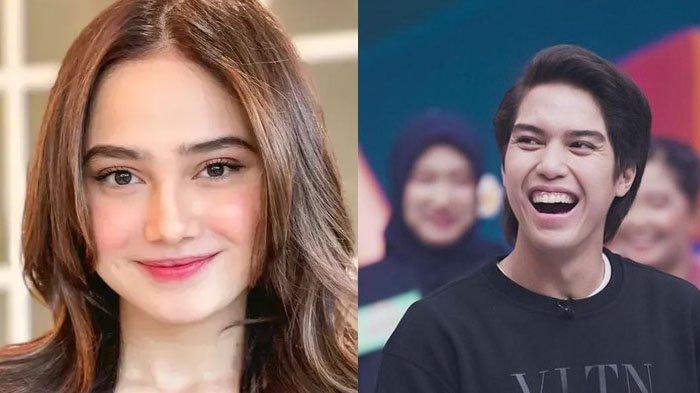 Syifa Hadju dan pacarnya sedang berjalan tangan dalam tangan di pantai